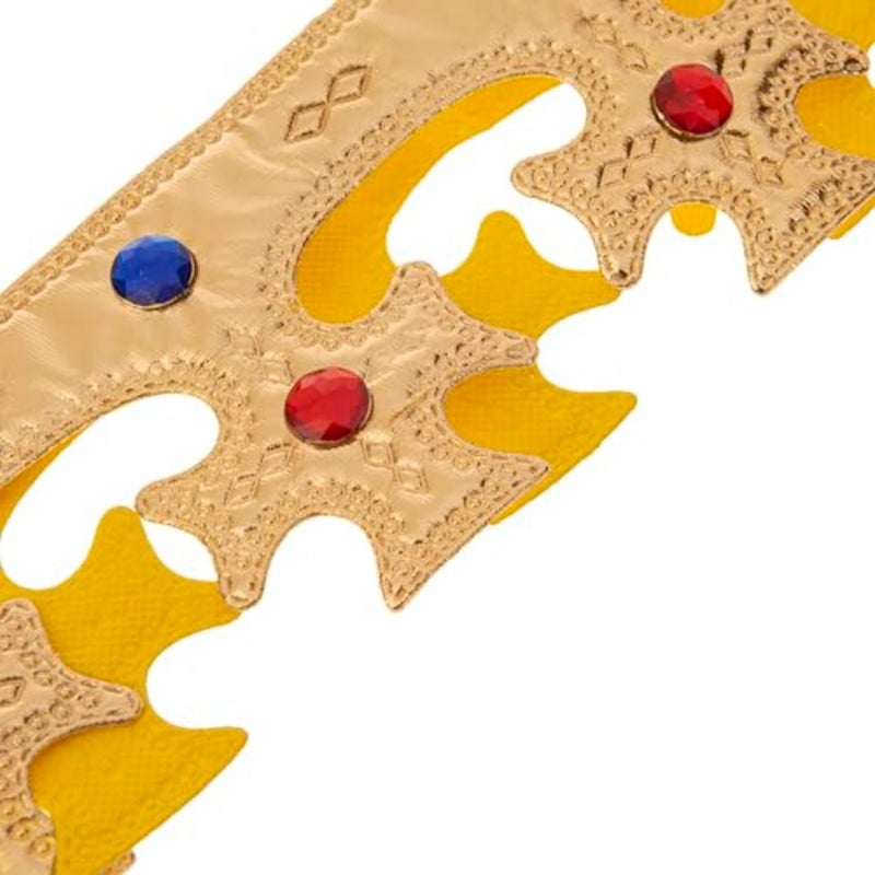 NOONVonokee Regal Gold King Crown، تاج زي الأمير الملكي الناعم للأولاد والبنات هدية عيد ميلاد إكسسوارات حفلات الهالوين طراز B 444 - Image 4
