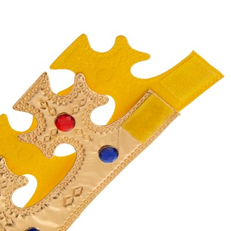 NOONVonokee Regal Gold King Crown، تاج زي الأمير الملكي الناعم للأولاد والبنات هدية عيد ميلاد إكسسوارات حفلات الهالوين طراز B 444 - Image 5