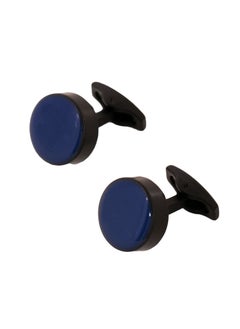 RS Black blue circular cufflink  - Image 2