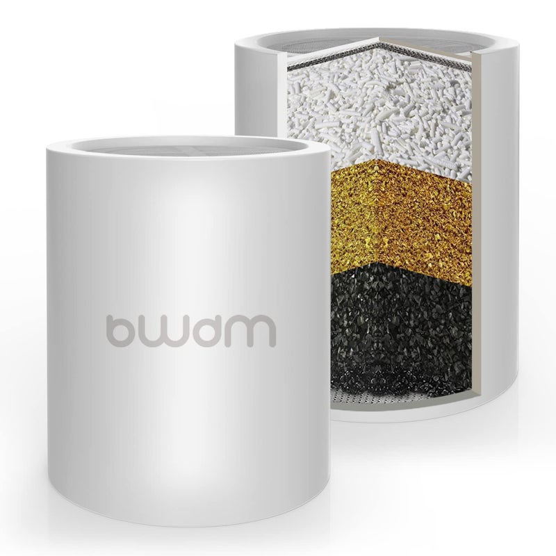  cartridge فلتر الدش متعدد المراحل مع صيغة محسنة من BWDM استبدال فلتر عالمي إزالة الكلور والمعادن الثقيلة والرسوبيات الأخرى يقلل من جفاف وحكة الجلد وقشرة الرأس عبوة من 1