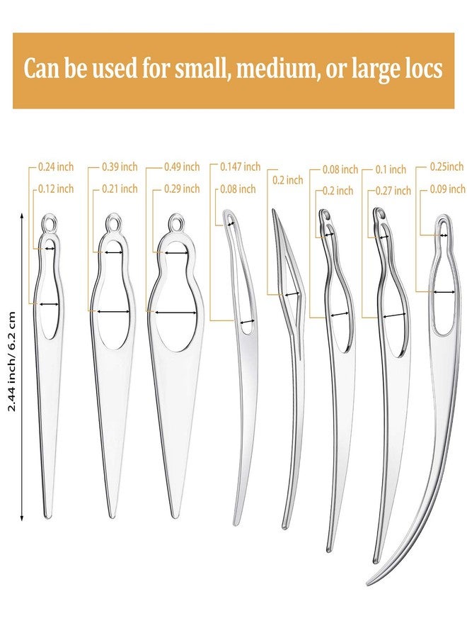 WILLBOND 8 Pcs Interlocking Tool for Locs Sisterlock Retighten Tool for Dreadlocks Interlocks Crochet Braiding Hair Tightening Maintaining Extensions Accessory(Silver) - Image 2