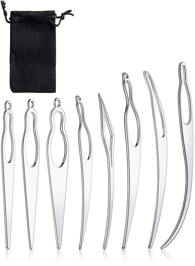 WILLBOND 8 Pcs Interlocking Tool for Locs Sisterlock Retighten Tool for Dreadlocks Interlocks Crochet Braiding Hair Tightening Maintaining Extensions Accessory(Silver) - Image 1