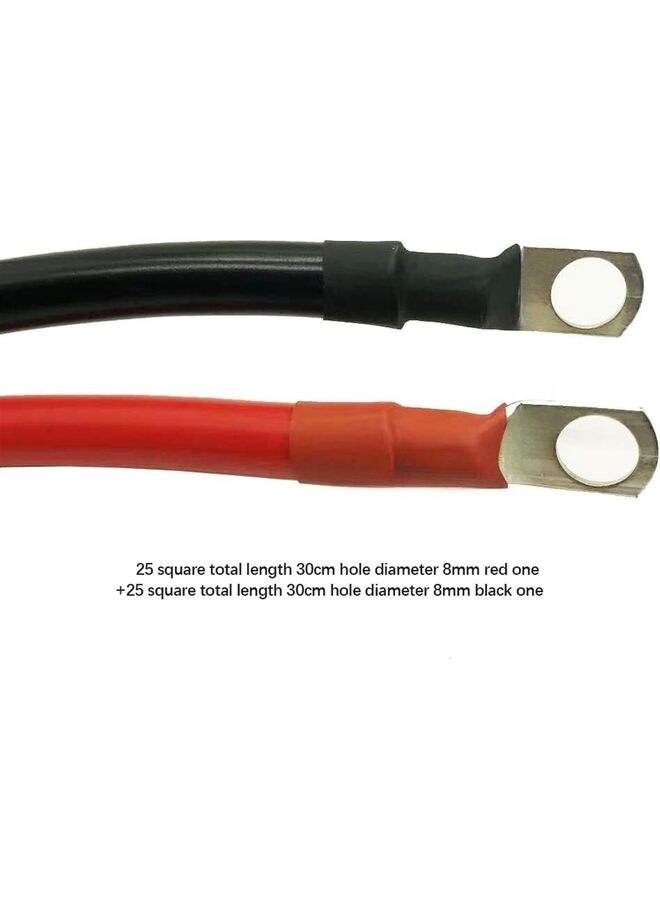 Generic Battery Cable 4AWG 20-Inch Battery Power Inverter Cables Set with 3/8" Lugs Terminals Gauge (1 Black and 1 Red) for Car Marine Solar ATV Lawn Mower RV Motorcycle (Size : 25) - Image 3
