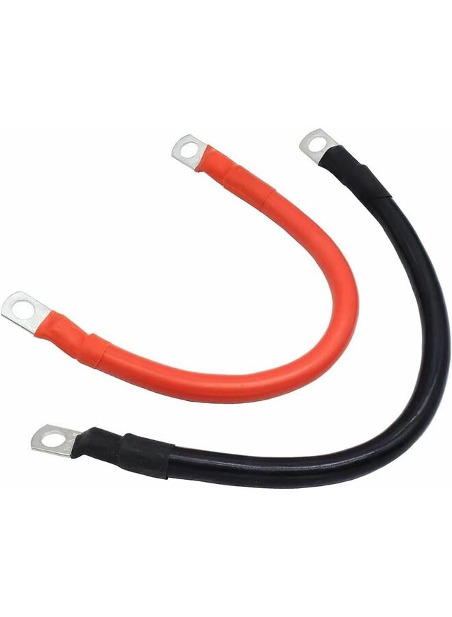 Generic Battery Cable 4AWG 20-Inch Battery Power Inverter Cables Set with 3/8" Lugs Terminals Gauge (1 Black and 1 Red) for Car Marine Solar ATV Lawn Mower RV Motorcycle (Size : 25) - Image 2