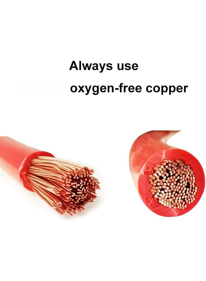 Generic Battery Cable 4AWG 20-Inch Battery Power Inverter Cables Set with 3/8" Lugs Terminals Gauge (1 Black and 1 Red) for Car Marine Solar ATV Lawn Mower RV Motorcycle (Size : 25) - Image 4