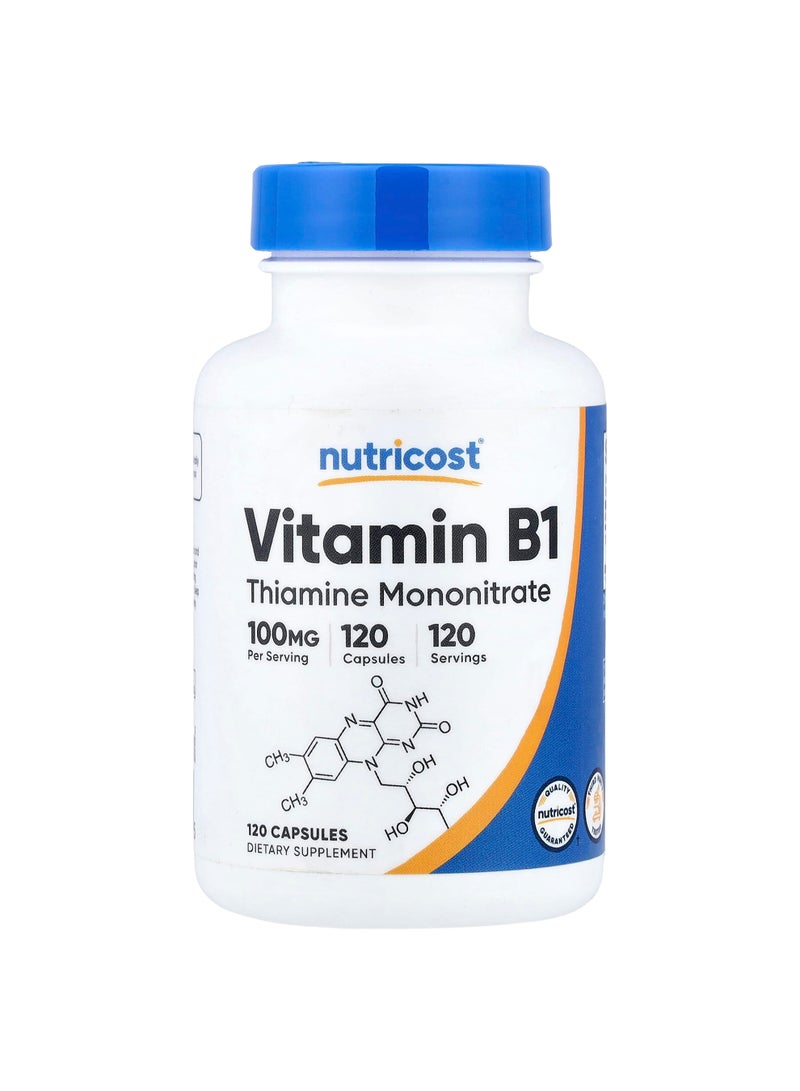 Vitamin B1, 100 mg, 120 Capsules