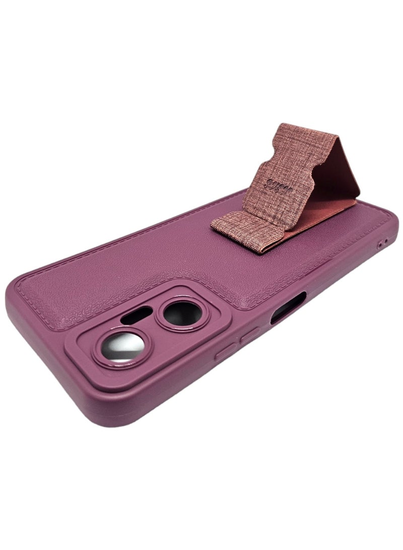 إيه إم إس غطاء حماية خلفي جلدية مع مسكة لهاتف إنفينيكس هوت 20 5G - عودي - Image 5