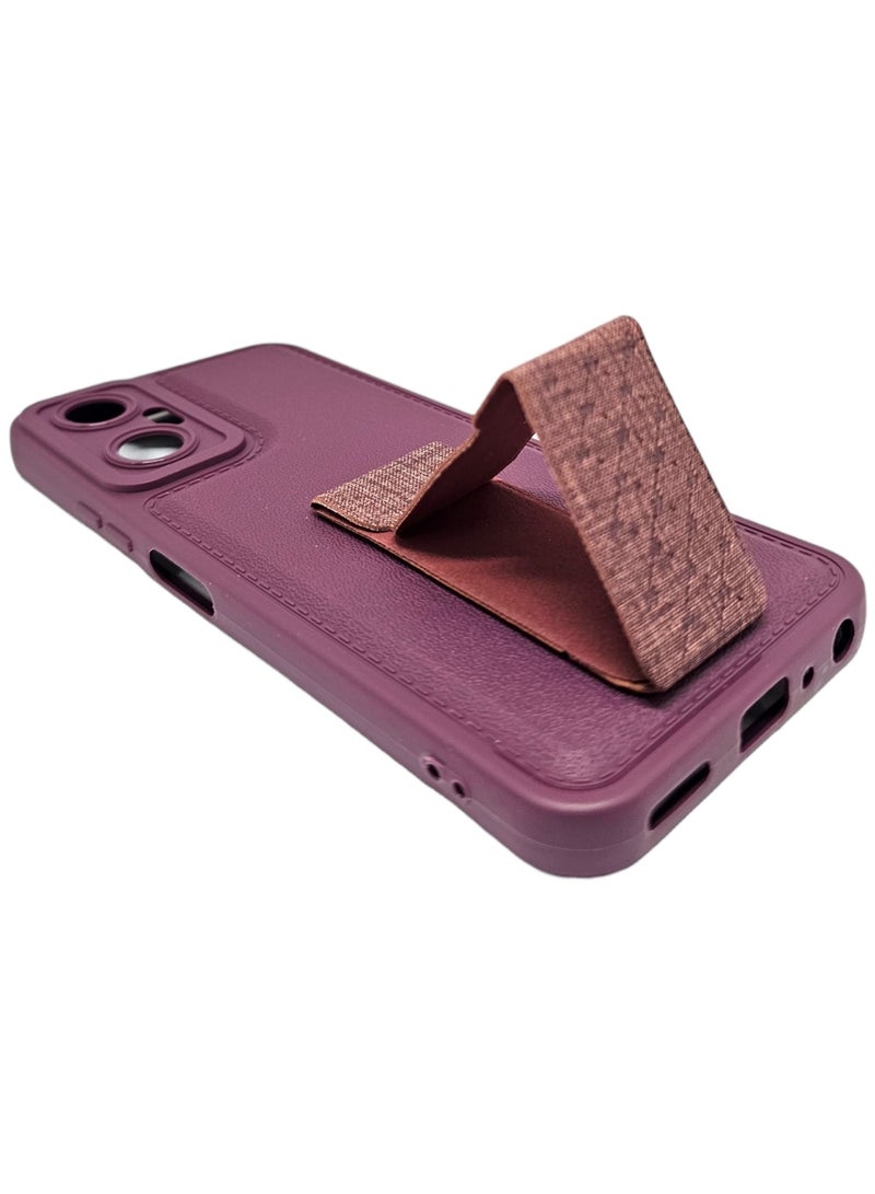 إيه إم إس غطاء حماية خلفي جلدية مع مسكة لهاتف إنفينيكس هوت 20 5G - عودي - Image 4