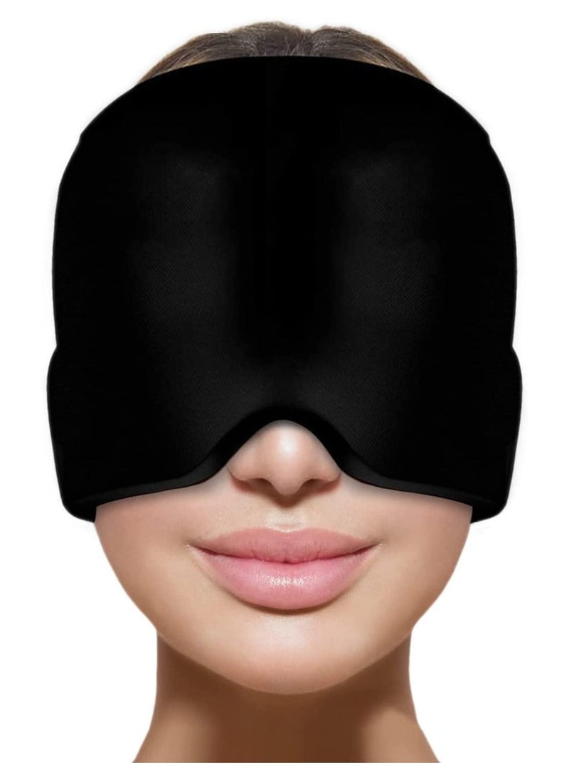 Remy Belle Migraine Ice Head Wrap, Form Fitting Gel Headache Relief Hat, Cold Therapy Cap Pack Mask, Compress for Tension, Sinus Stress, Black  - Image 1