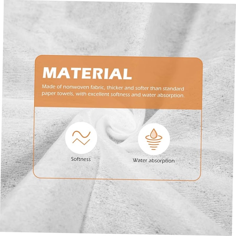 Wood Pulp Disposable Towels 100pcs Soft Absorbent Quick Drying Salon Spa Foot Care - Image 4