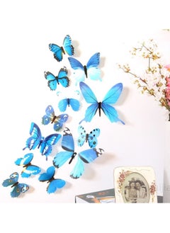 Hanghaijia 12 Pcs 3D Butterfly Wall Sticker, Detachable Mural DIY Self-adhesive Suitable For Home Room And Kindergarten Wall Decoration  - Image 2