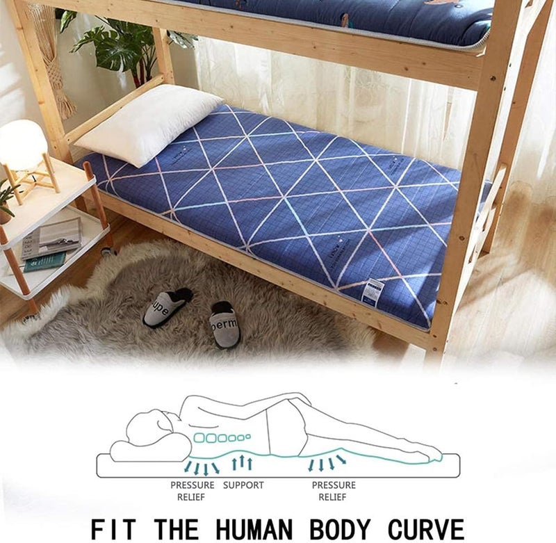 Tatami Sleeping Mat Thicken 5.5cm Japanese Floor Mattress Futon Mattress Futon Tatami Mat Floor Mattress Student Dormitory Folding Mattress Floor Bed Pad (Color : Stars, Size : 180x200cm) - Image 4