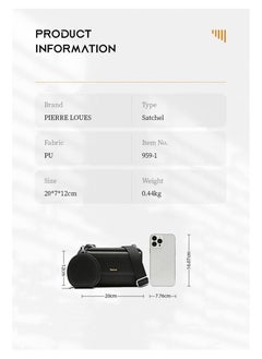 PIERRE LOUES Women's Cross-Body Bags Black Chain Bag Handbags for Women,Lightweight Crossbody Designer Shoulder Bag Purse,Ladies Fashion Phone Bag，Adjustable Strap PU Leather with Multi Zipper Pockets  - Image 3