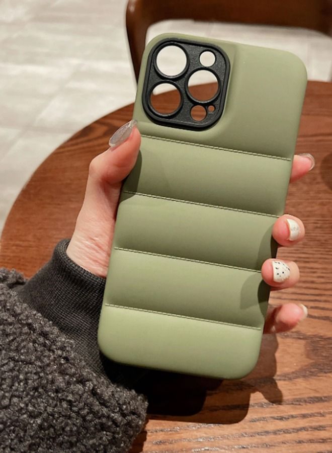 VR CREATIVE Green Puffer Jacket Case (Matte) for Apple Iphone 14 Pro - Image 4
