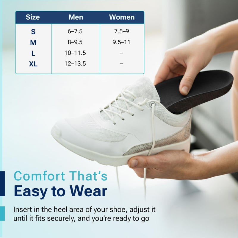 benoo Heel Lift (1 Inch) Height Increase Insoles for Men, Half Shoe Lift Insert, Comfortable Instant Height Boost (Mens 10-11.5) - Image 5