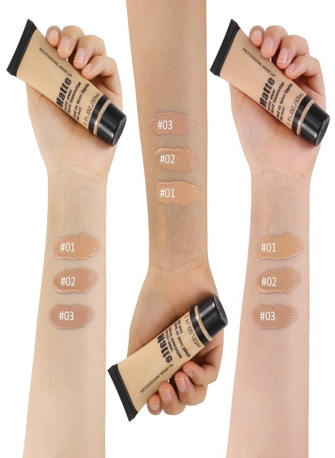 Boobeen Full Coverage Foundation - Concealer Liquid Foundation Matte Creamy Foundation Smoothing Lightweight Flawless Makeup Base - Image 5