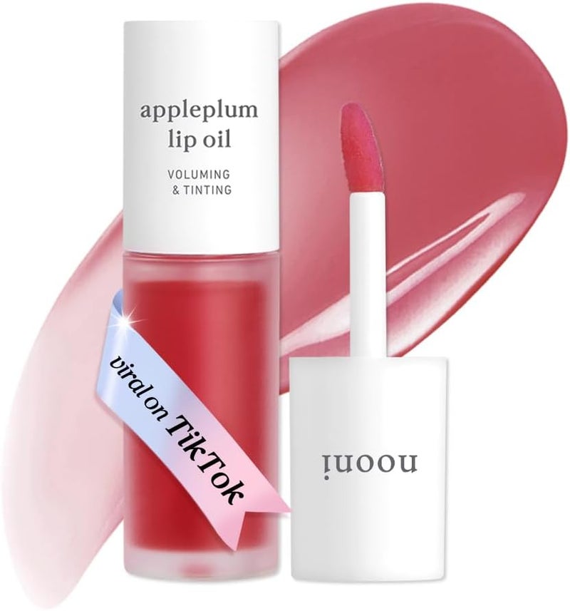 Korean Lip Oil - Appleplum | Long-Lasting, Moisturizing, Plumping, Revitalizing for Dry Lips, Waterproof, No Peel Off, Korean Tint, Hydrating, Nourishing Crystal Clear, 0.12 FL Oz - Image 1