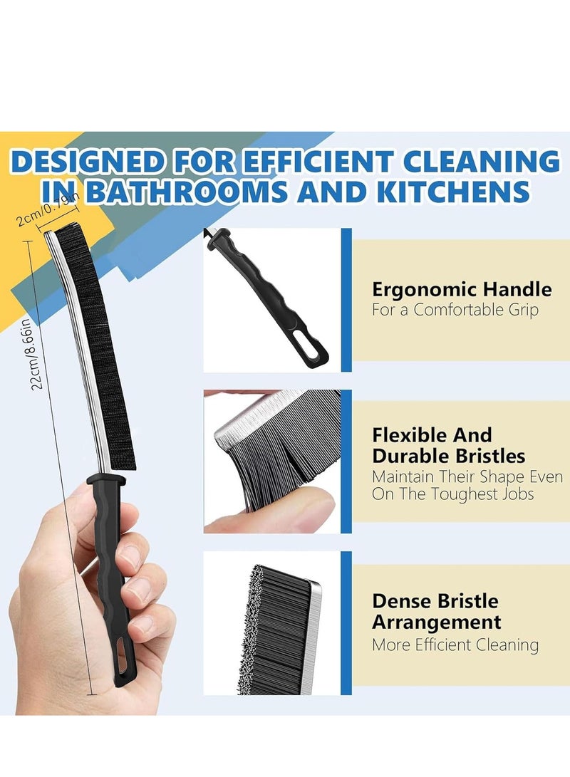 6Pcs Hard Bristle Crevice Cleaning Brush-Thin Gap Cleaning Brush, Small Cleaning Brush, Grout Brush, Kitchen Brush, Cleaning Tools for Toilet, Bathroom, Home, Bathtub, Sink, Household, Window