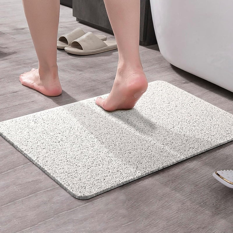 Asvin Soft Textured Bath, Shower, Tub Mat, 24x16 Inch, Phthalate Free, Non Slip Comfort Bathtub Mats with Drain, PVC Loofah Bathroom Mats for Wet Areas, Quick Drying - Image 3