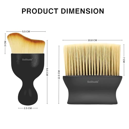 Solitude 2 Pcs Multifunctional Auto Car Interior Dust Cleaning Combo Soft Bristles AC Vent Detailing Brush Dusting Tool for Cleaning Car Dashboard Air Conditioner Vents, Leather, Scratch Free - Image 4