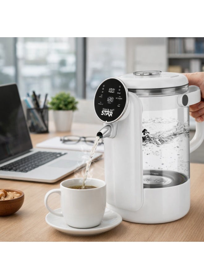 Winning Star 4.2L Thermostatic Electric Kettle ST-6052 with Digital Temperature Display, 6 Preset Heating Modes, Fast Boiling Glass Water Boiler for Tea Coffee and Hot Beverages White - Image 3