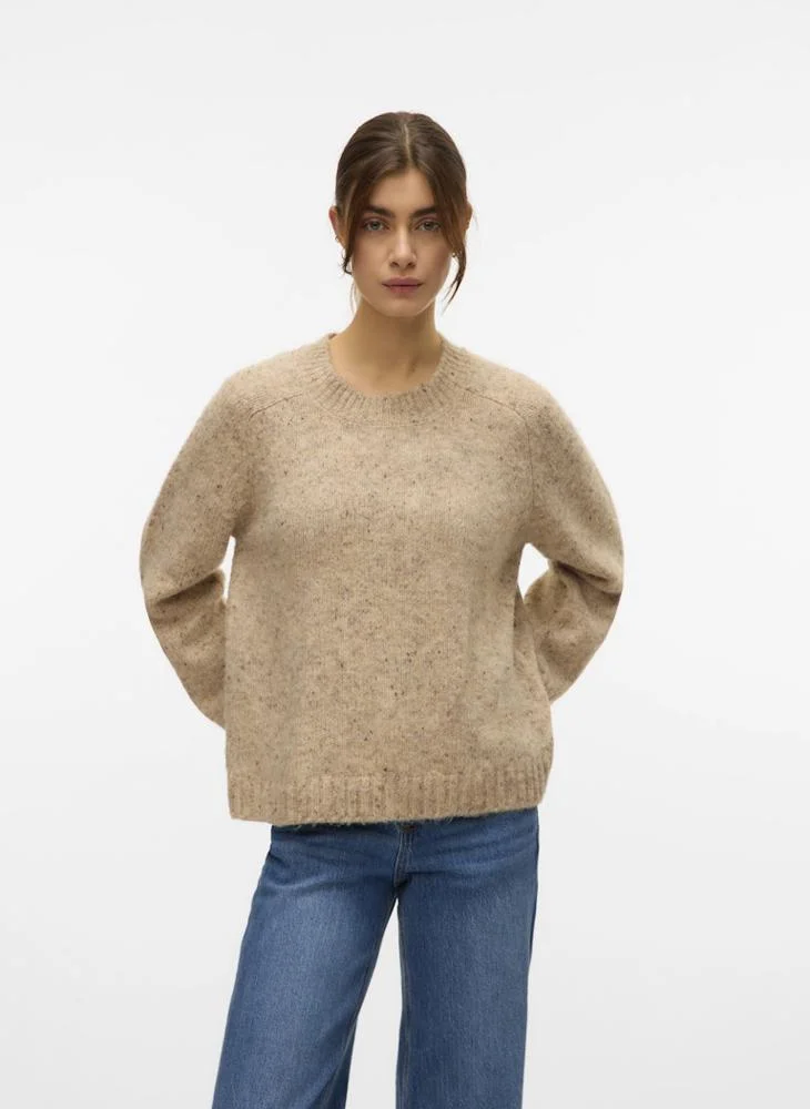 Vero Moda Ingrid Long Sleeve Crew Neck Pullover Sweater