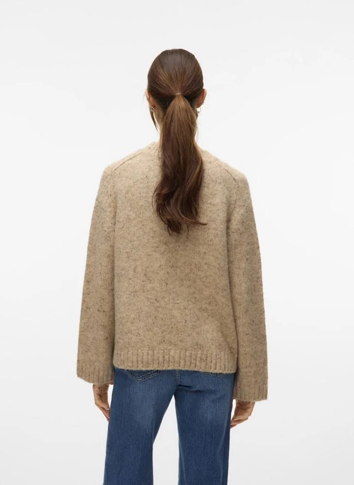 Vero Moda Ingrid Long Sleeve Crew Neck Pullover Sweater