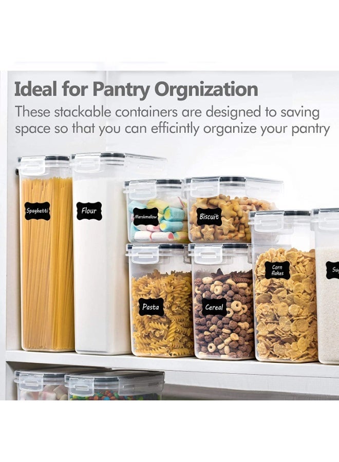 Noon East 4 Pieces Airtight Cereal Storage Containers With Pouring Spout – Bpa-Free, 4-Sided Locking Lids (2.8L + 2L + 1.4L + 0.8L) Clear - Image 5