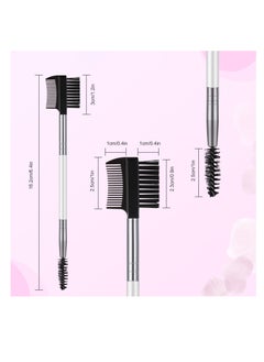 SUNSAR 4 Pcs Eyebrow Brush Eyelash Comb Eyelash Shaper and Eyebrow Brush Dual Comb Double Head Eyebrow Brush Eyebrow Eyelash Makeup Grooming Tool  - Image 2