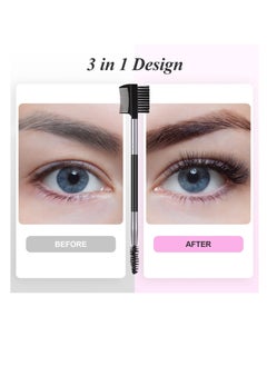 SUNSAR 4 Pcs Eyebrow Brush Eyelash Comb Eyelash Shaper and Eyebrow Brush Dual Comb Double Head Eyebrow Brush Eyebrow Eyelash Makeup Grooming Tool  - Image 3