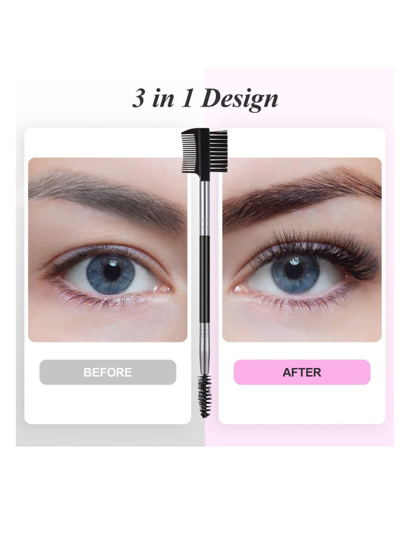 SUNSAR 4 Pcs Eyebrow Brush Eyelash Comb Eyelash Shaper and Eyebrow Brush Dual Comb Double Head Eyebrow Brush Eyebrow Eyelash Makeup Grooming Tool  - Image 3