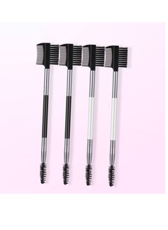 SUNSAR 4 Pcs Eyebrow Brush Eyelash Comb Eyelash Shaper and Eyebrow Brush Dual Comb Double Head Eyebrow Brush Eyebrow Eyelash Makeup Grooming Tool  - Image 5