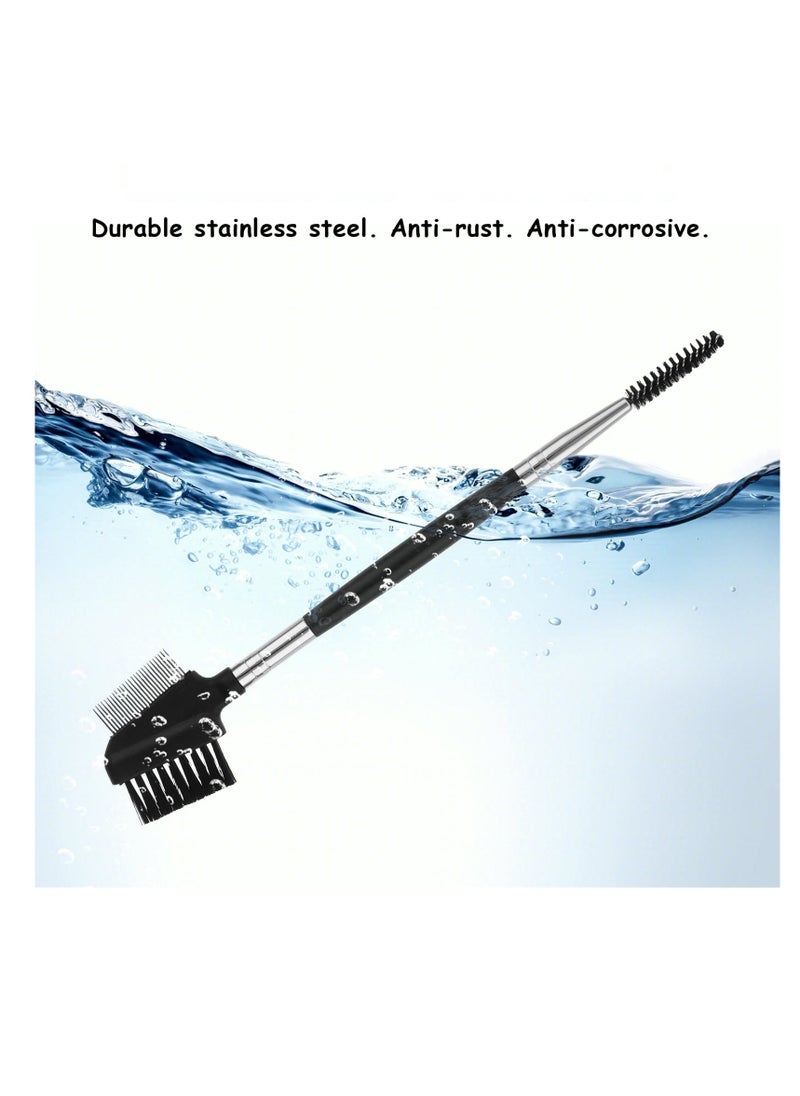 4 Pcs Eyebrow Brush Eyelash Comb Eyelash Shaper and Eyebrow Brush Dual Comb Double Head Eyebrow Brush Eyebrow Eyelash Makeup Grooming Tool