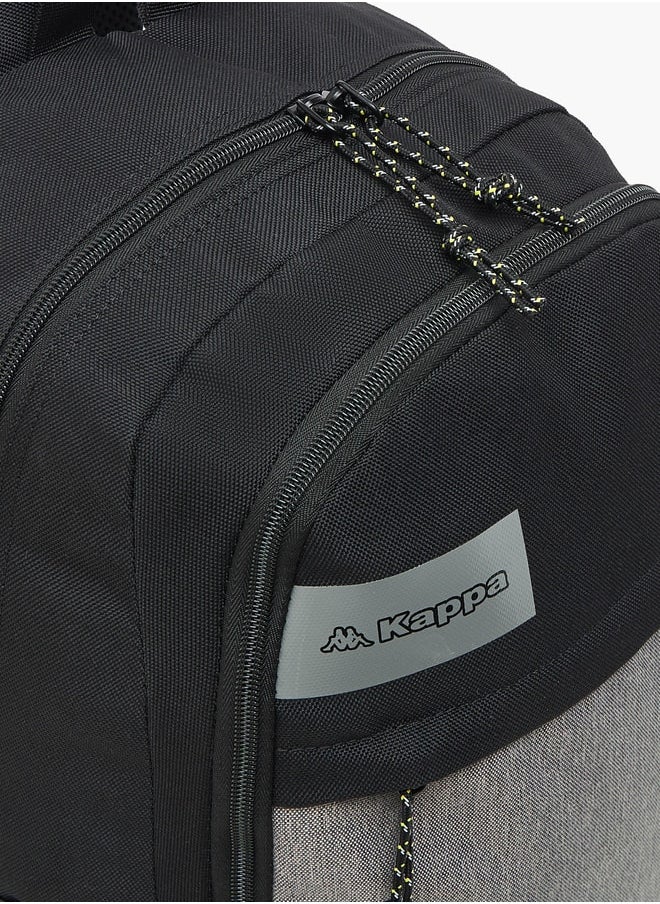 Kappa Colourblock Backpack with Adjustable Shoulder Straps - 44x30x14 cm  - Image 5