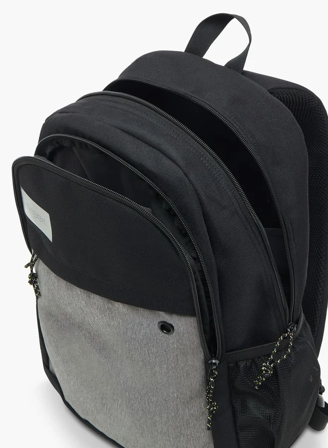 كابا Colourblock Backpack with Adjustable Shoulder Straps - 44x30x14 cm
