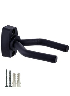 Mike Music Guitar Wall Mount Hanger, Guitar Hanger Wall Hook Holder Stand Display Black with Screws - Easy to Install - Fits All Size Guitars, Bass, Mandolin, Ukulele,Oud  - Image 1