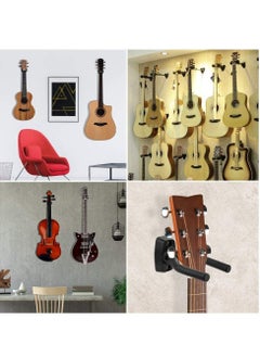 Mike Music Guitar Wall Mount Hanger, Guitar Hanger Wall Hook Holder Stand Display Black with Screws - Easy to Install - Fits All Size Guitars, Bass, Mandolin, Ukulele,Oud  - Image 4