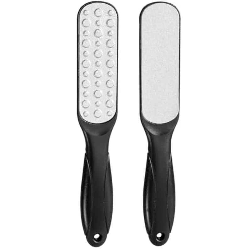 Foot File - Double Sided, Pedicure Foot Scrubber, Scraper Callus Remover, Foot Rasp For Cracked Heel & Foot Corn Removal, Dead Skin Exfoliator For Feet, (Black) - Image 1