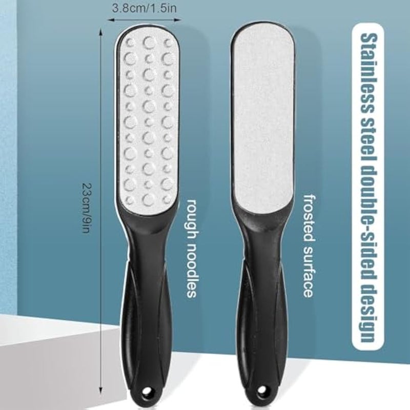 Foot File - Double Sided, Pedicure Foot Scrubber, Scraper Callus Remover, Foot Rasp For Cracked Heel & Foot Corn Removal, Dead Skin Exfoliator For Feet, (Black) - Image 4