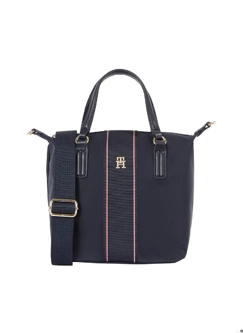 TOMMY HILFIGER Women's Corporate Crossbody Tote Bag - Nylon, Blue