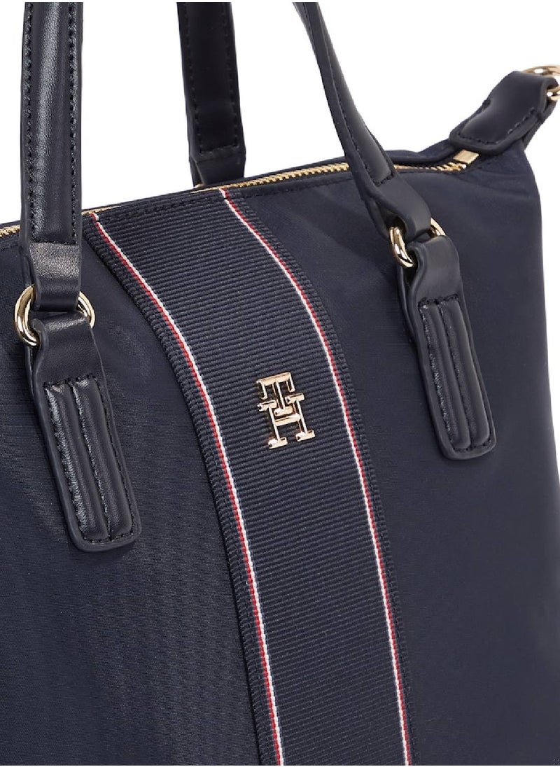 TOMMY HILFIGER Women's Corporate Crossbody Tote Bag - Nylon, Blue  - Image 4