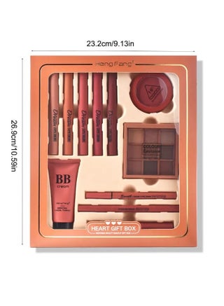 Professional Makeup Gift Kits, 11pcs All-In-One Complete Makeup Gift Box, Eyeshadow Eyebrow Blusher BB Cream Lipstick, Festival Cosmetics Gift Set - view 2