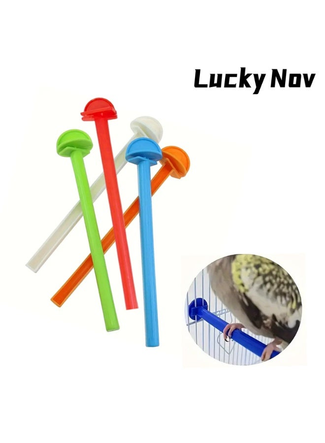 لاكي نوف 5 قطع من مجاثم الطيور وحوامل الأعشاش، أعمدة حاملة للطيور، عصا لبرد المخالب، إكسسوارات أقفاص الطيور، مجثم وقوف الطيور - Image 1