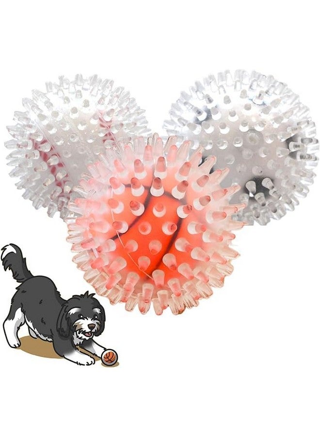 كرات الكلاب المدببة ذات الصرير مقاس 3.5 بوصة عبوة من قطعة واحدة - لعبة مطاطية متينة غير سامة للتسنين والمضغ العدواني، كرة مدببة ذات طبقتين | رائعة للكلاب المتوسطة إلى الكبيرة - Image 1