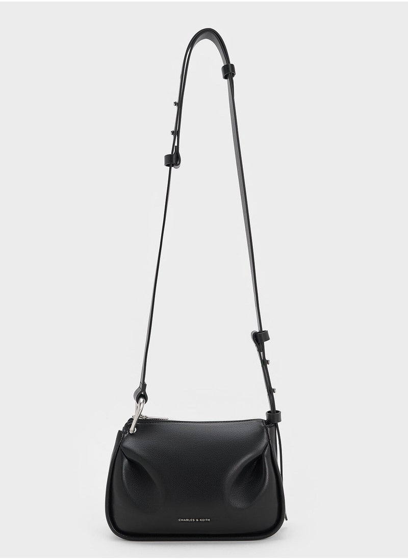 Charles & Keith CHARLES & KEITH Lumen Padded Crossbody Bag & Shoulder Bag - Black  - Image 5