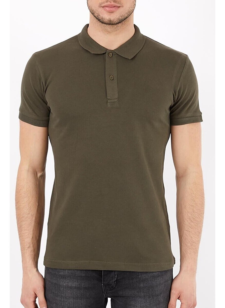 Belifanti Collection تي شيرت بولو رقبة للرجال كاكي  - Image 1