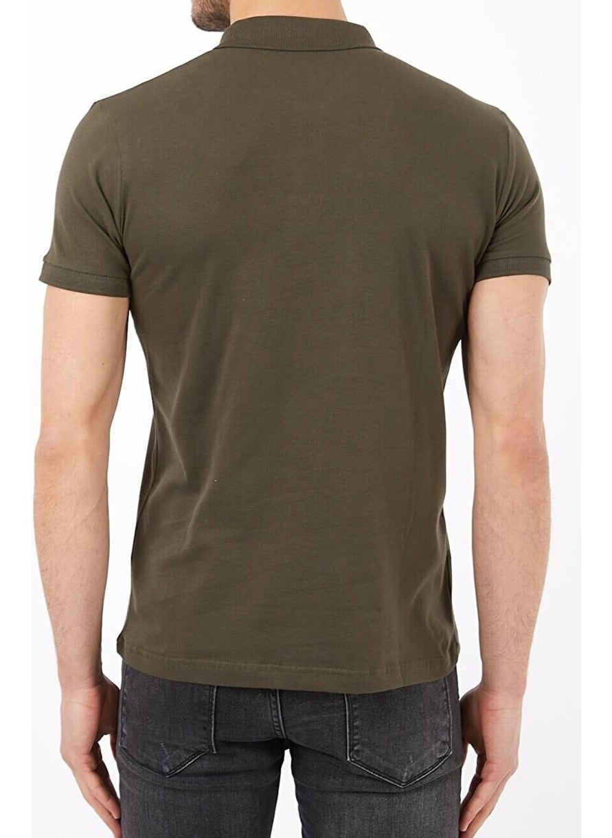 Belifanti Collection تي شيرت بولو رقبة للرجال كاكي  - Image 3