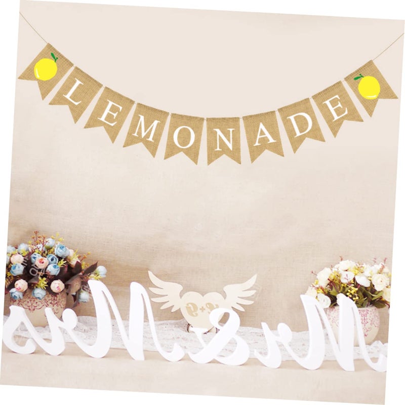 Yellow Hawaiian Luau Party Decorations Lemon Flag Swallowtail Bunting - Image 3