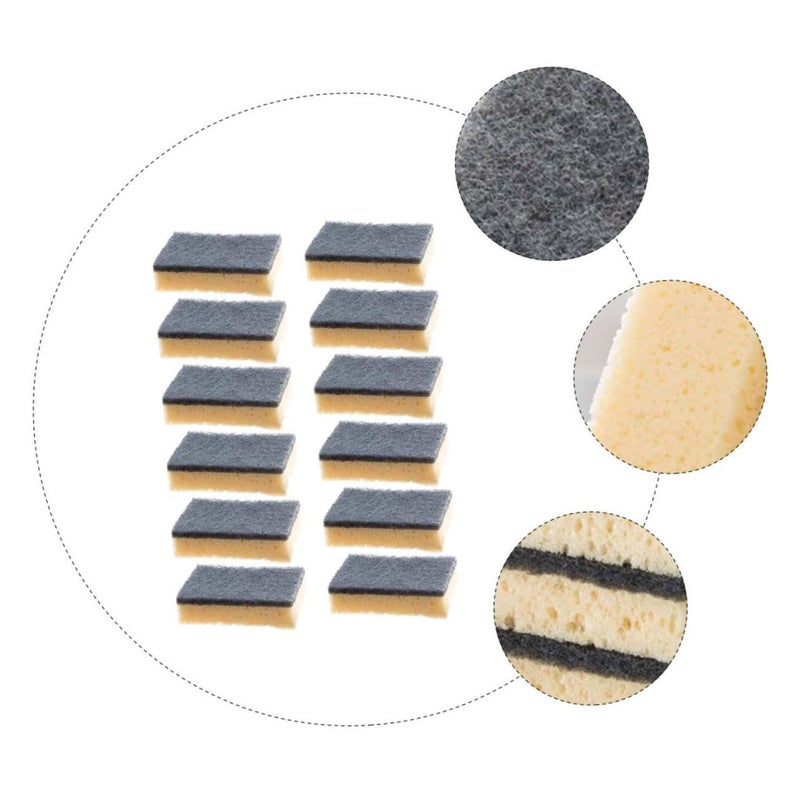 12 Pack High Density Dual Sided Kitchen Sponges Non Scratch for Dishes Pans - Image 4