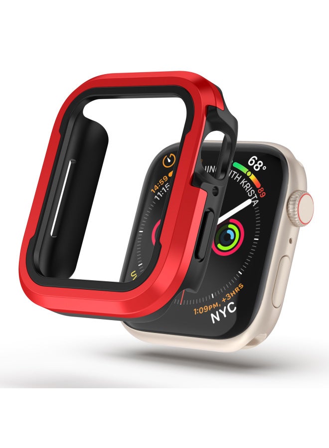 For Apple Watch 10Ultra Metal Case For Iwatch For Apple 5678/SE Watch Case-Color:Red-Exterior Dimension:41MM